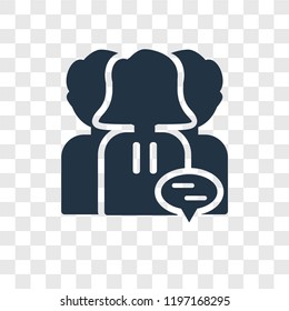 Discussion vector icon isolated on transparent background, Discussion transparency logo concept