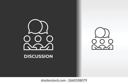 Discussion Vector, Icon Or Logo Sign Isolated Symbol Illustration