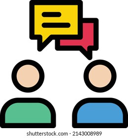 discussion Vector illustration on a transparent background.Premium quality symmbols.Stroke vector icon for concept and graphic design.