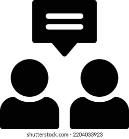 discussion Vector illustration on a transparent background.Premium quality symbols.Glyphs vector icon for concept and graphic design.