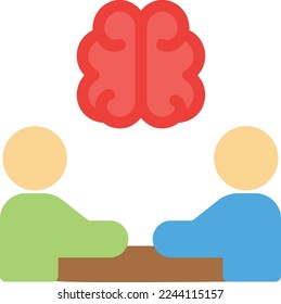 discusión Ilustración vectorial sobre un fondo transparente. Símbolos de calidad superior. Iconos vectoriales de color de línea para el concepto y el diseño gráfico.