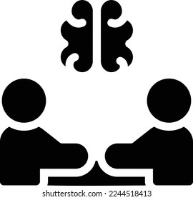 discussion Vector illustration on a transparent background. Premium quality symmbols. Glyphs vector icons for concept and graphic design. 
