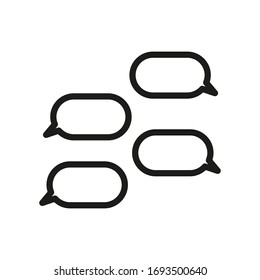 Discussion Vector Line Icon. Business Communication