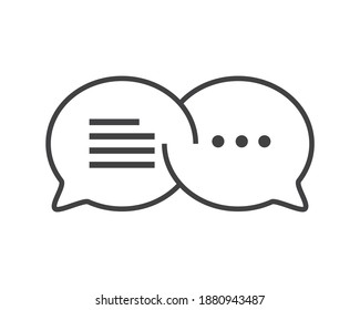 Discussion vector line icon, outline concept, linear sign
