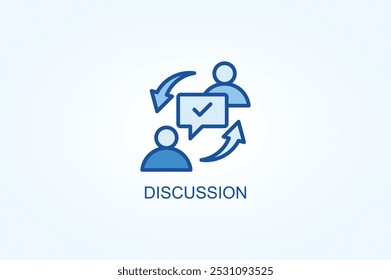 Vector De Discusión O Ilustración De Símbolo De Logotipo