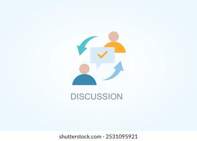 Vector De Discusión O Ilustración De Símbolo De Logotipo