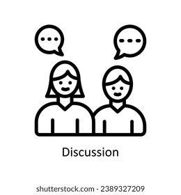 Discussion vector  outline Design illustration. Symbol on White background EPS 10 File