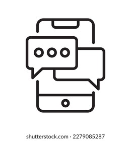 Discussion  vector outline  Icon Design illustration. SEO Development And Marketing Symbol on White background EPS 10 File