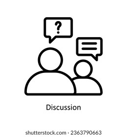 Discussion vector  outline Icon Design illustration. Human Resources Symbol on White background EPS 10 File 