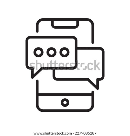 Discussion  vector outline  Icon Design illustration. SEO Development And Marketing Symbol on White background EPS 10 File