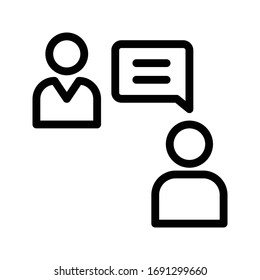 discussion vector thin line icon 