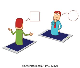 discussion via smartphone