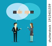 Discussions in which disagreements arise, Vector illustration in flat style