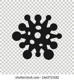 Disease bacteria icon in flat style. Allergy vector illustration on white isolated background. Microbe virus business concept.