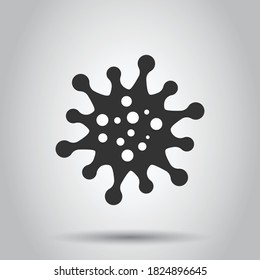 Disease bacteria icon in flat style. Allergy vector illustration on white isolated background. Microbe virus business concept.