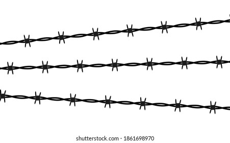 Disease, conclusion symbol, sign. Barbed wire isolated on white background. Vector Illustration EPS10