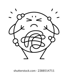 disease health problem line icon vector. disease health problem sign. isolated contour symbol black illustration