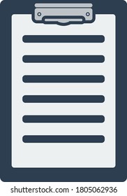Disease History Icon. Flat Color Design. Vector Illustration.