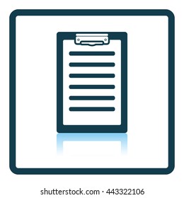 Disease history icon. Shadow reflection design. Vector illustration.