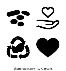disease icon set about circulation, heart and medication vector set