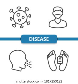 Disease Icons. Professional, pixel perfect icons. EPS 10 format.