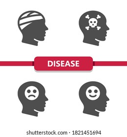 Disease Icons. Professional, pixel perfect icons. EPS 10 format.