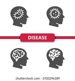 Disease Icons. Professional, pixel perfect icons. EPS 10 format.