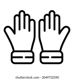 Disease medical gloves icon. Outline disease medical gloves vector icon for web design isolated on white background
