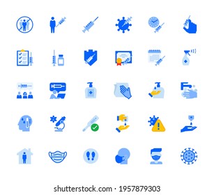 Disease prevention and healthcare icons set for personal and business use. Vector illustration icons for graphic and web design, app development, business and marketing material.