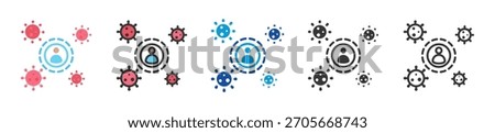 disease prevention icon set multi style various collection