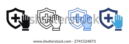 Disease Prevention icon sheet multiple style collection