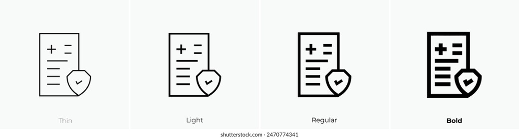 disease prevention icon. Thin, Light Regular And Bold style design isolated on white background