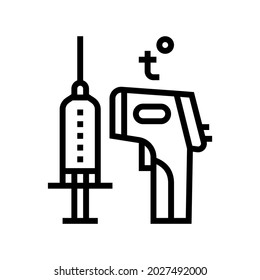 disease prevention line icon vector. disease prevention sign. isolated contour symbol black illustration