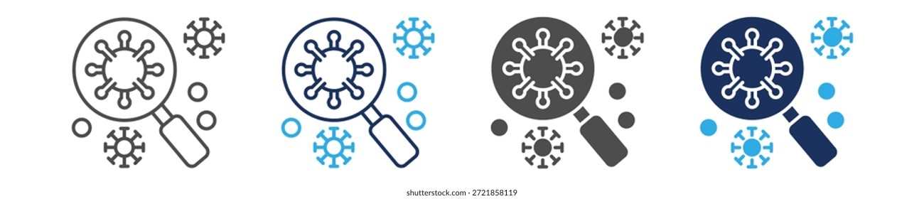 disease research icon set with multiple concept