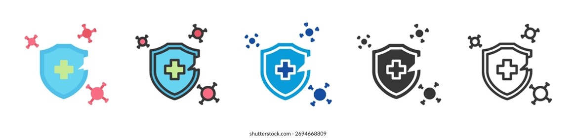 disease susceptibility icon set multi style various collection