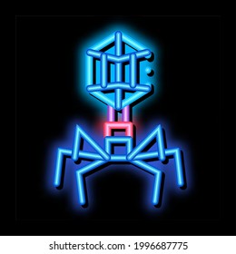 Krankheit Virus Pathogen Element Neon Leuchtzeichen Vektor. Leuchtendes Symbol, transparentes Symbol