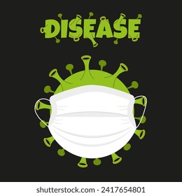 Disease X brochure design. Disease X information poster background. Pandemic typography. Vector illustration can used medical poster, banner design. EPS 10 editable stroke