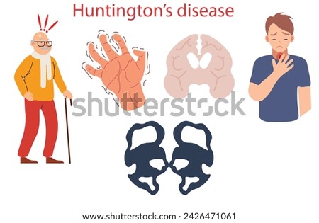 Huntington’s disease,damages nerve cells in the brain,depression,psychiatric problems,uncontrollable movements of the face, jerking, clicking or fidgety movements of the limbs and body,difficulty eat