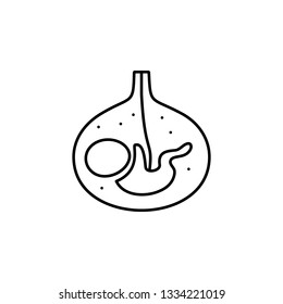 Diseases, baby in the stomach vector. Muscle aches, cold and bronchitis, pneumonia and fever, health medical illustration - Vector