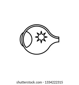 Diseases, eye, medicine vector. Muscle aches, cold and bronchitis, pneumonia and fever, health medical illustration - Vector