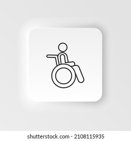 Enfermedades, inválidas, vector de trazador. Dolores musculares, frío y bronquitis, neumonía y fiebre, ilustración médica de salud - icono del vector de estilo neumórfico