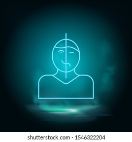 Diseases, study, patient neon vector icon. Smoke effect neon style vector icons.