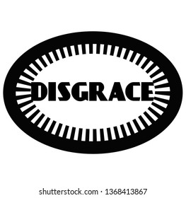 DISGRACE stamp on white