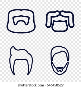Disguise icons set. set of 4 disguise outline icons such as