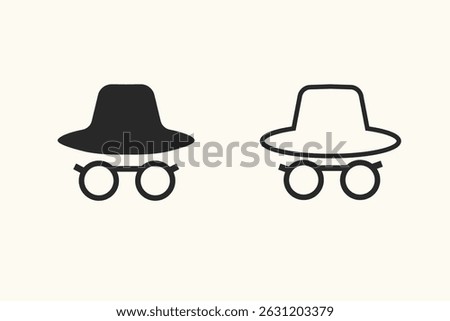 disguise symbol icon in flat vector
