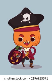 disguised pumpkin for halloween from zombie