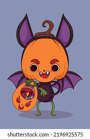 disguised pumpkin for halloween from zombie