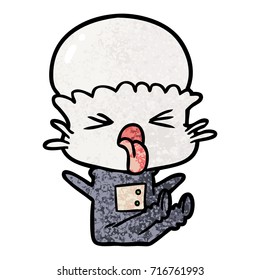 disgusted cartoon alien