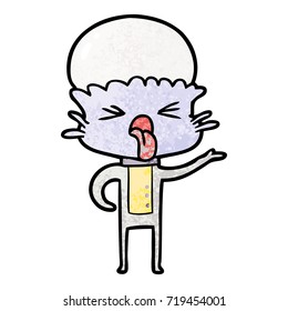 disgusted cartoon alien
