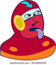 Desenho Animado Nojento Com A Língua Para Fora